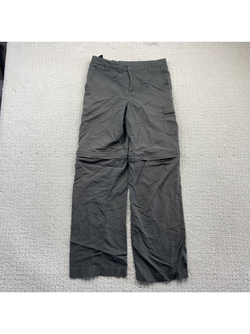Columbia Convertible Zip Off Pants Youth Sz L Gray Hiking Outdoors Gorpcore
